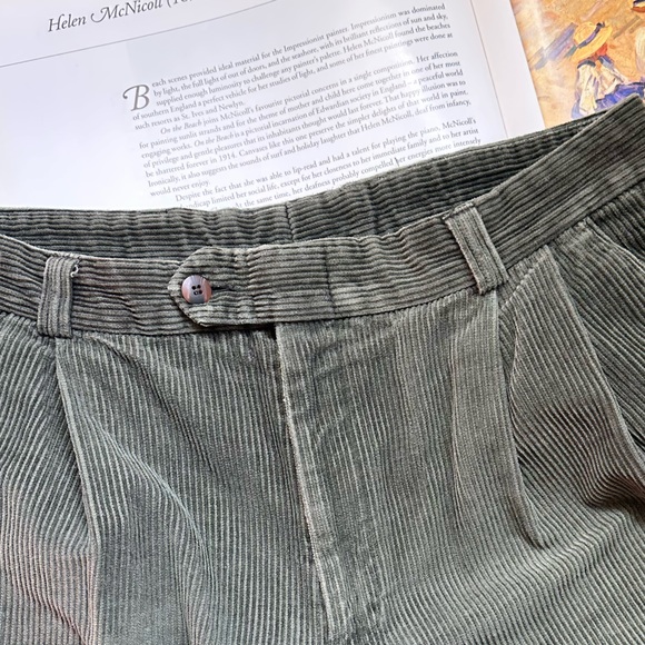 Green velvet pants Pierre Cardin vintage - Picture 5 of 16